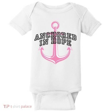 Anchored In Hope Breast Cancer Awareness Baby Bodysuit