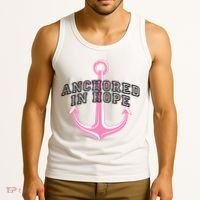 Anchored In Hope Breast Cancer Awareness Tank Top thumb 3