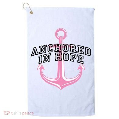 Anchored In Hope Breast Cancer Awareness Golf Towel