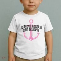 Anchored In Hope Breast Cancer Awareness Toddler T-Shirt thumb 2
