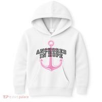 Anchored In Hope Breast Cancer Awareness Kids Hoodie thumb 0
