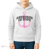 Anchored In Hope Breast Cancer Awareness Kids Hoodie thumb 4