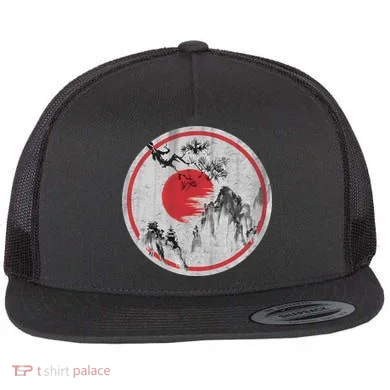 Ancient Mountain Flat Bill Trucker Hat