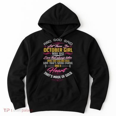 And God Said Let There Be October Girl Hoodie