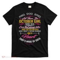 And God Said Let There Be October Girl T-Shirt thumb 0
