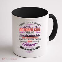 And God Said Let There Be October Girl Coffee Mug thumb 1