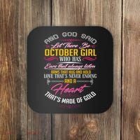 And God Said Let There Be October Girl Coaster thumb 0