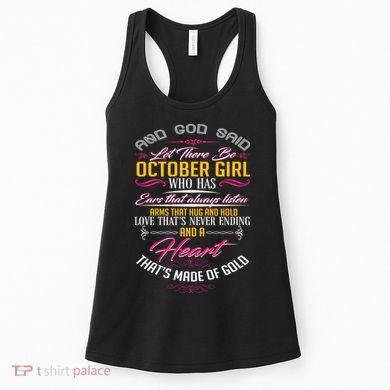 And God Said Let There Be October Girl Women's Tank Top