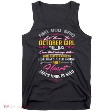 And God Said Let There Be October Girl Tank Top