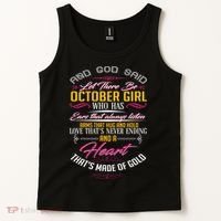 And God Said Let There Be October Girl Tank Top thumb 2