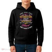 And God Said Let There Be October Girl Kids Hoodie thumb 4