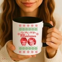 And May All Your Christmases Ugly Christmas Coffee Mug thumb 3