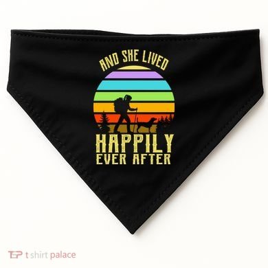 And She Lived Happily Ever After Hiking USA-Made Doggie Bandana