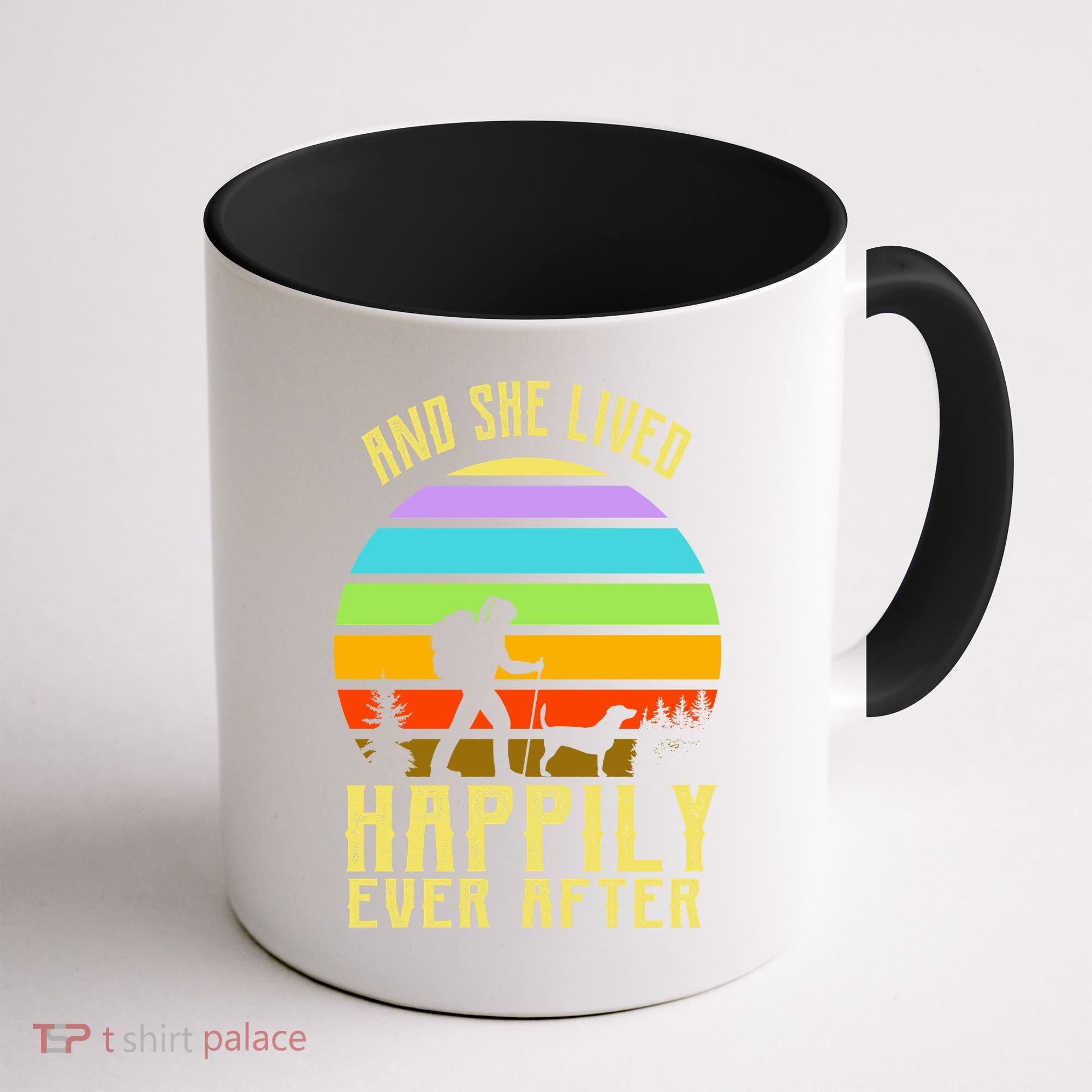And She Lived Happily Ever After Hiking Coffee Mug