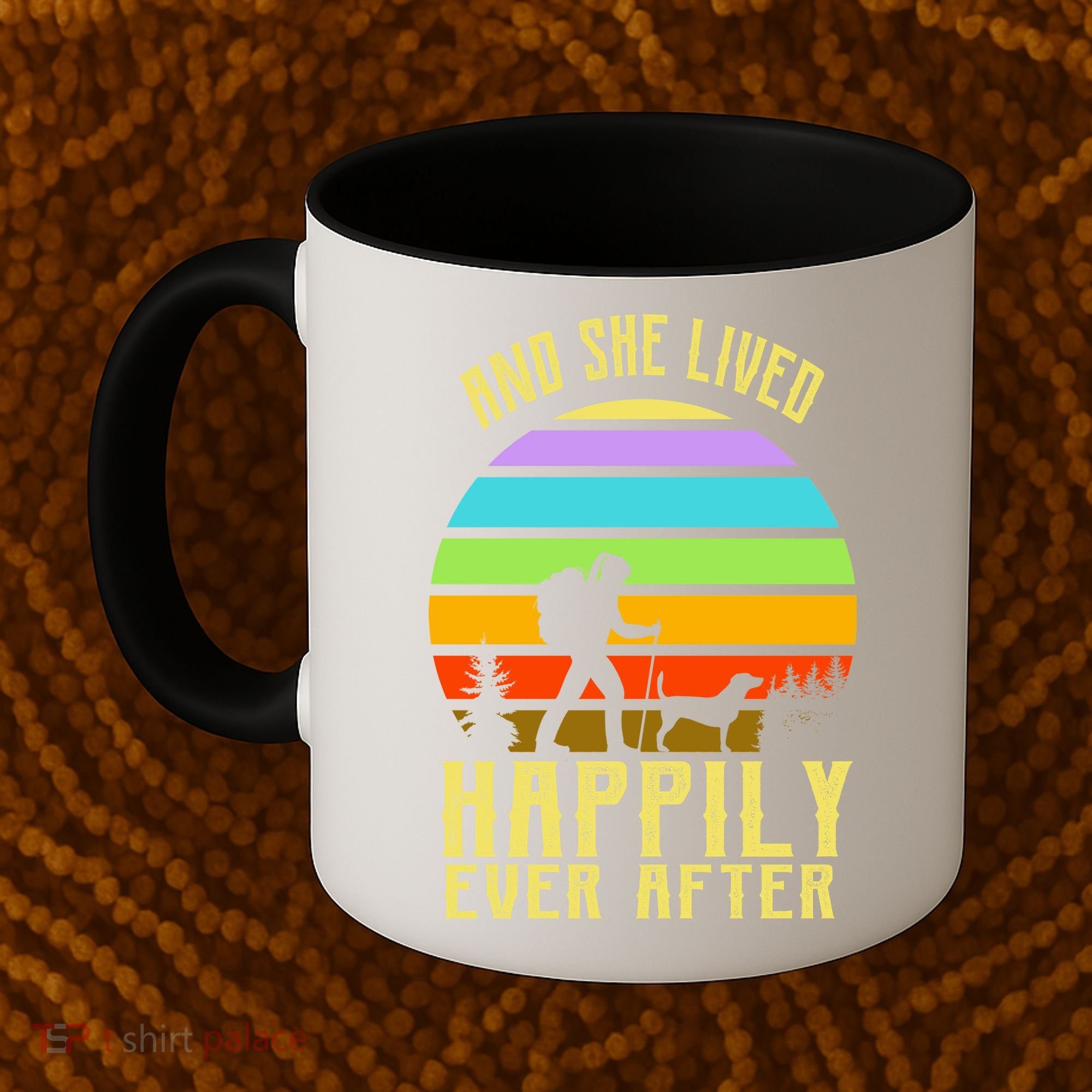 And She Lived Happily Ever After Hiking Coffee Mug