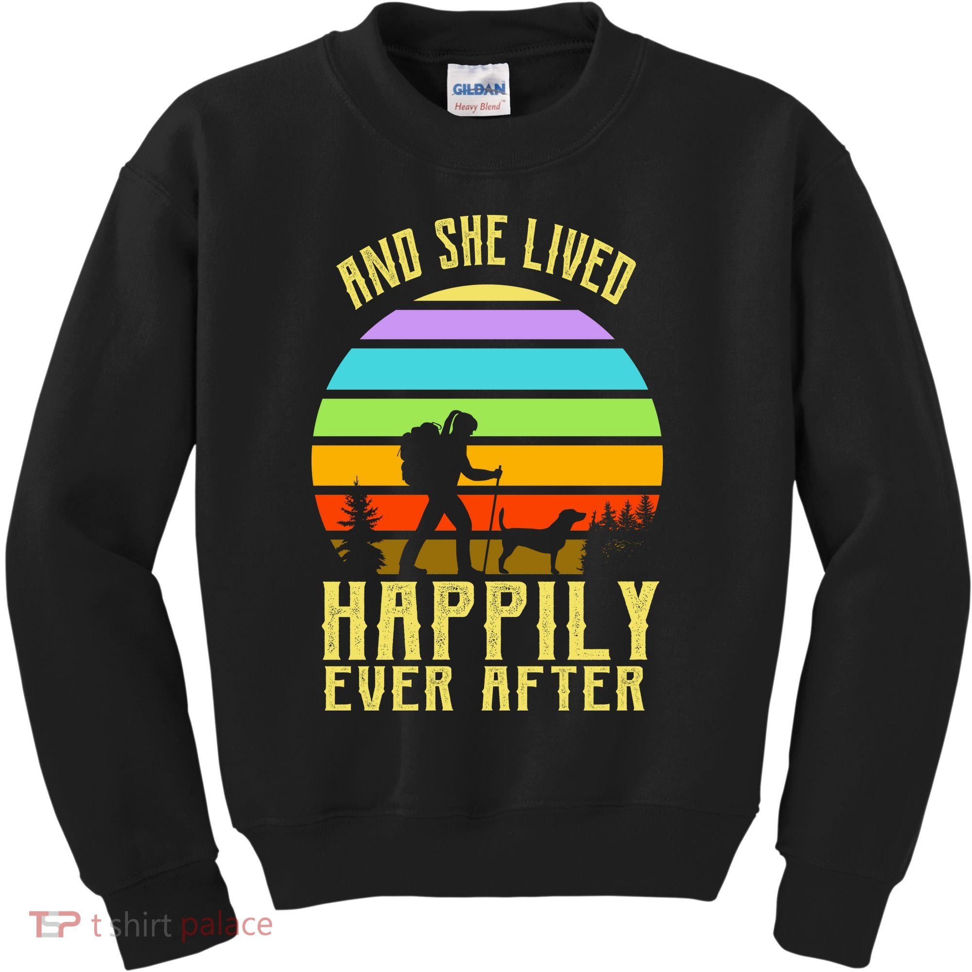 And She Lived Happily Ever After Hiking Kids Sweatshirt