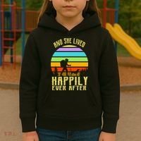And She Lived Happily Ever After Hiking Kids Hoodie thumb 3