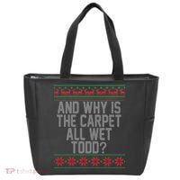 And Why Is The Carpet All Wet Todd? Ugly Christmas Tote Bag thumb 0