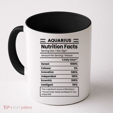 Aquarius Nutrition Facts Coffee Mug