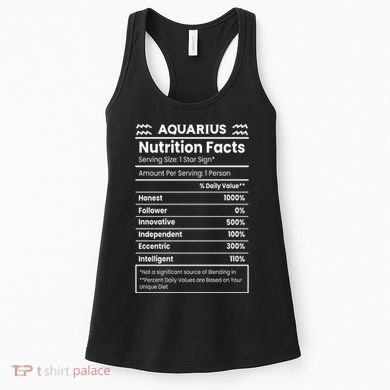 Aquarius Nutrition Facts Women's Tank Top