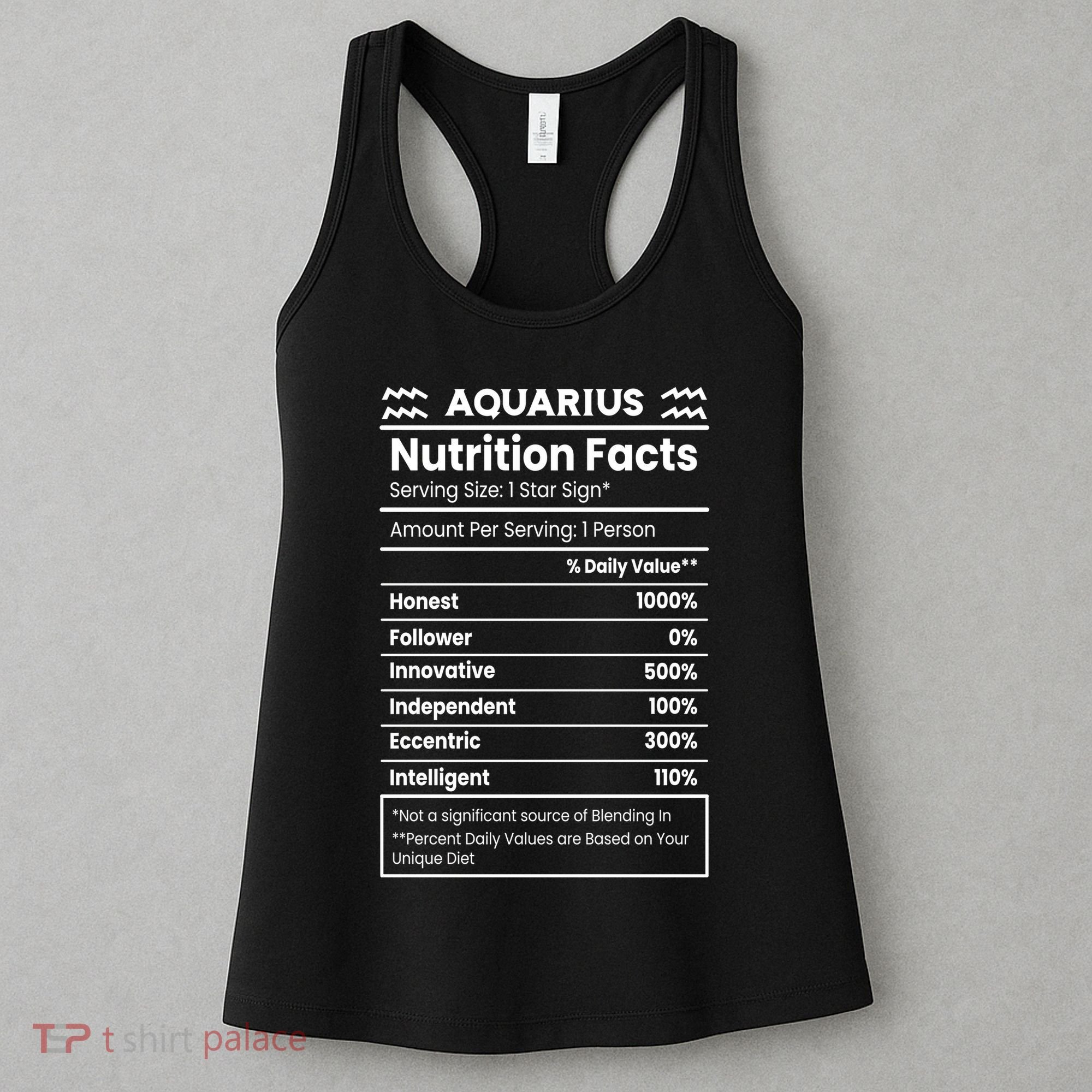 Aquarius Nutrition Facts Women's Tank Top