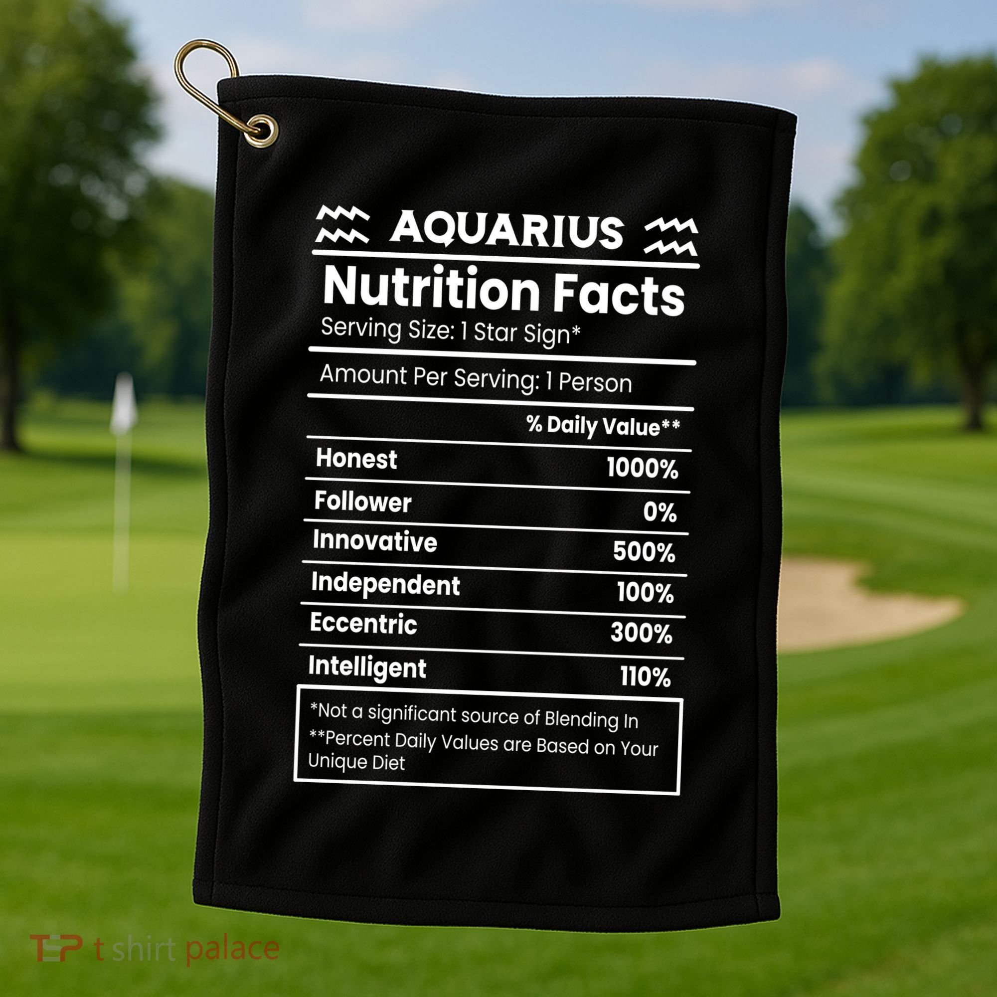 Aquarius Nutrition Facts Golf Towel