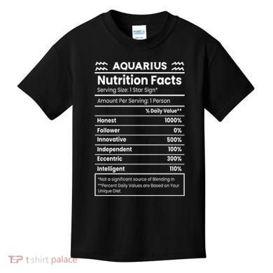 Aquarius Nutrition Facts Kids T-Shirt