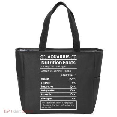 Aquarius Nutrition Facts Tote Bag