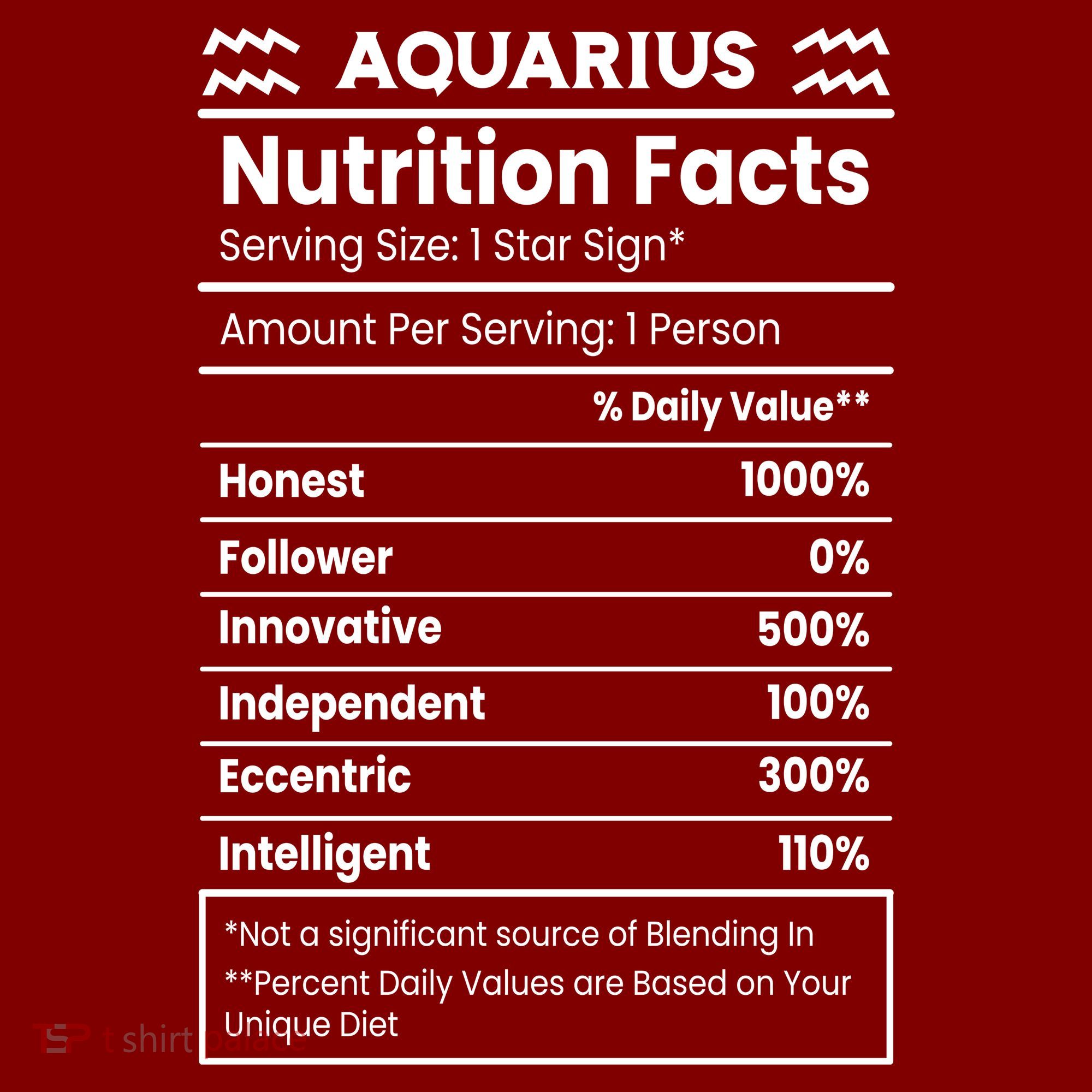 Aquarius Nutrition Facts Sweatshirt