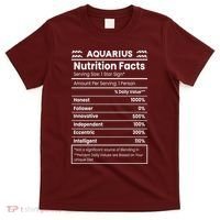 Aquarius Nutrition Facts T-Shirt thumb 0
