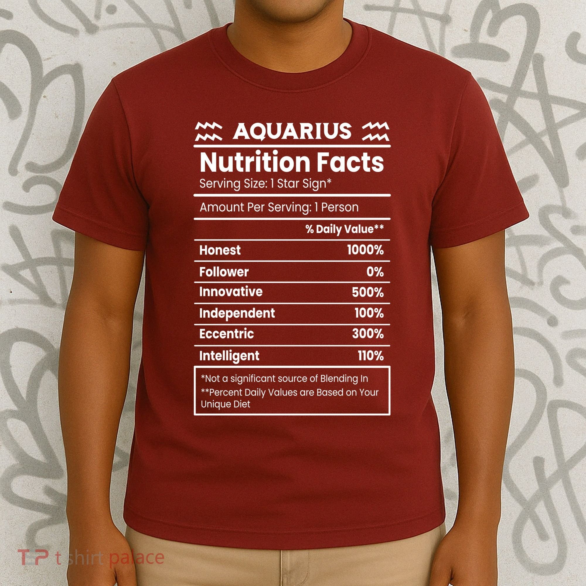 Aquarius Nutrition Facts T-Shirt