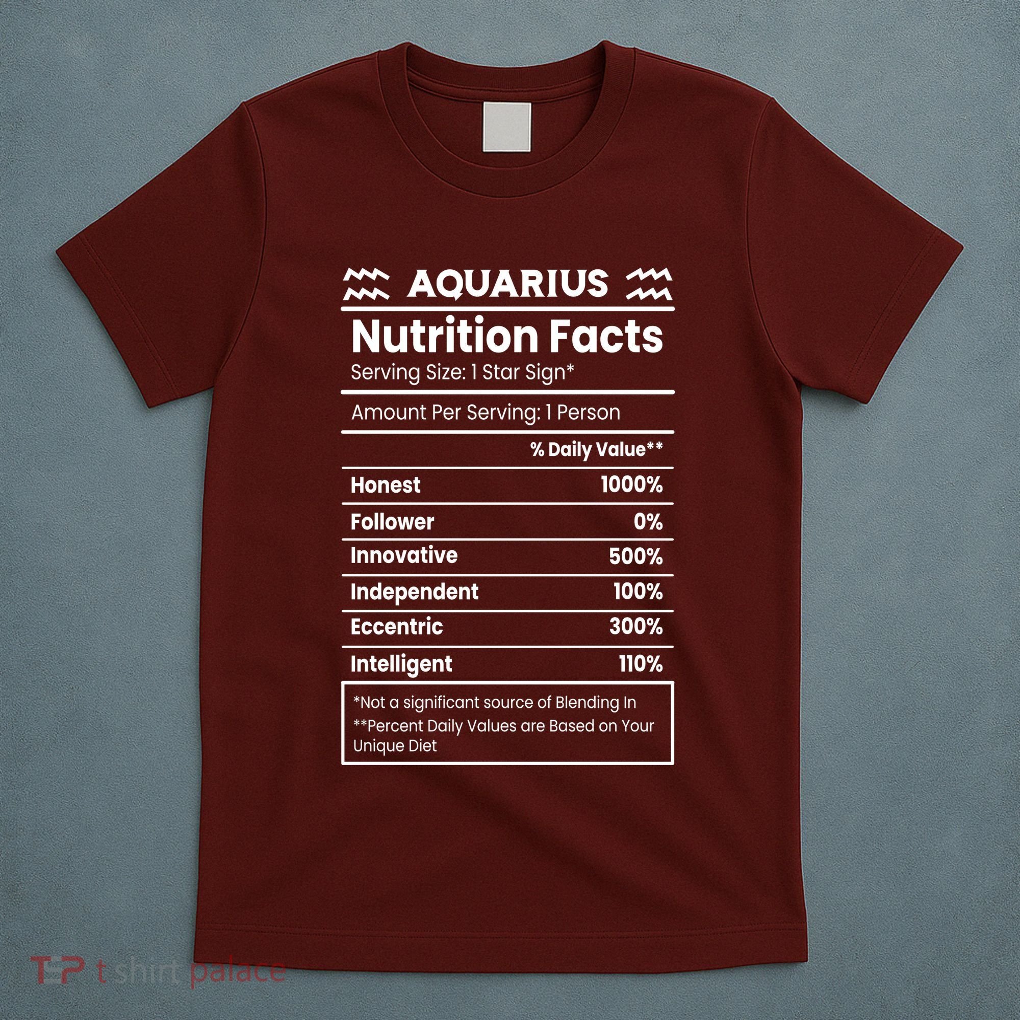 Aquarius Nutrition Facts T-Shirt