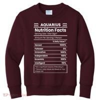 Aquarius Nutrition Facts Kids Sweatshirt thumb 0