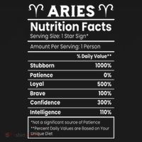 Aries Nutrition Facts Sweatshirt thumb 3