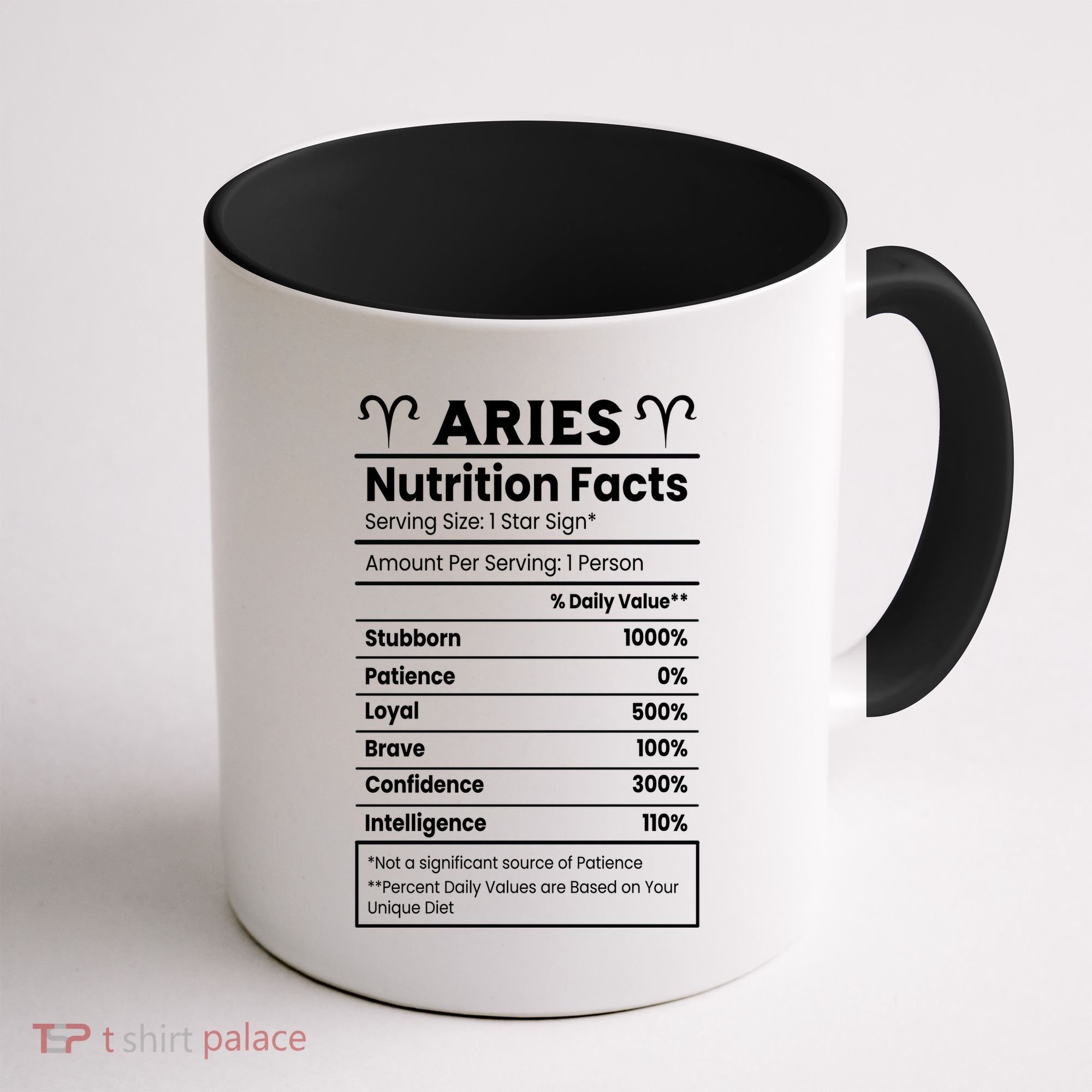 Aries Nutrition Facts Coffee Mug
