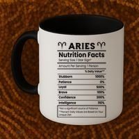 Aries Nutrition Facts Coffee Mug thumb 2