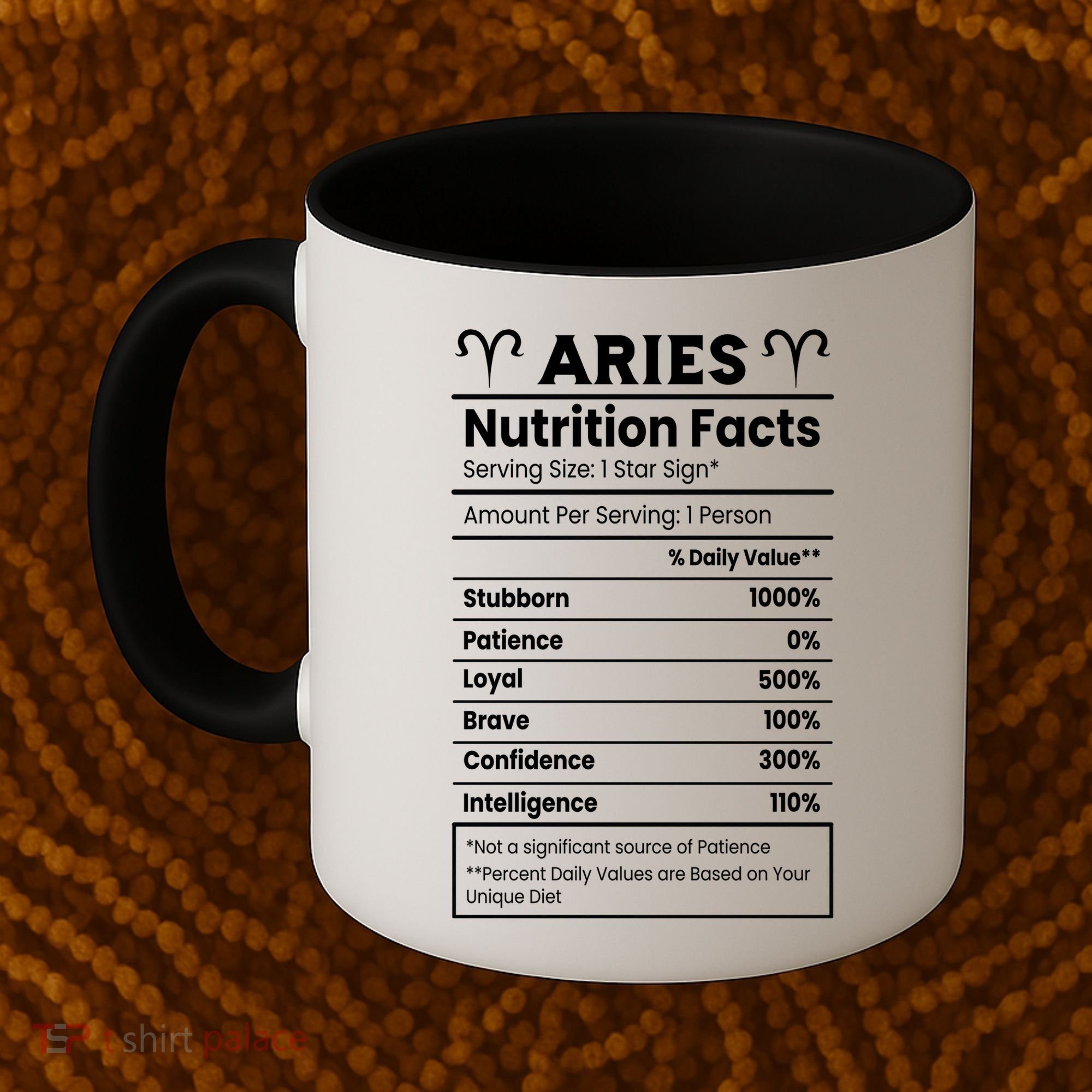 Aries Nutrition Facts Coffee Mug