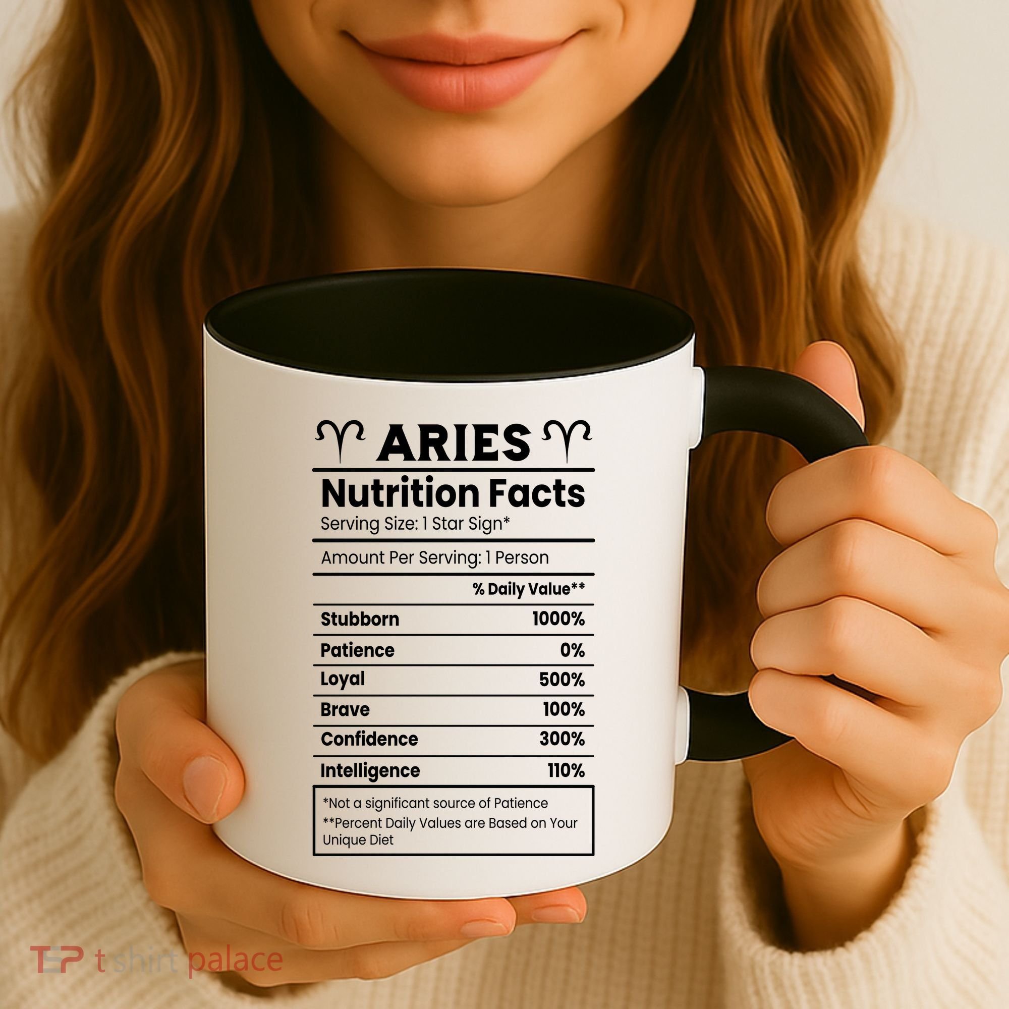 Aries Nutrition Facts Coffee Mug