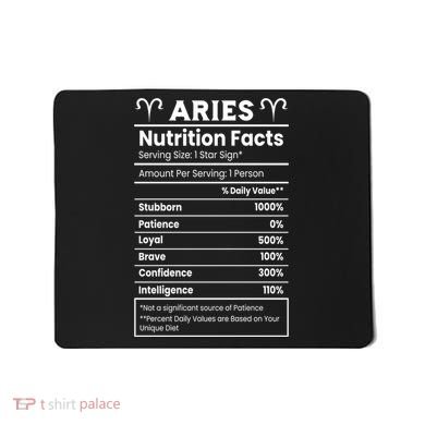 Aries Nutrition Facts Mousepad