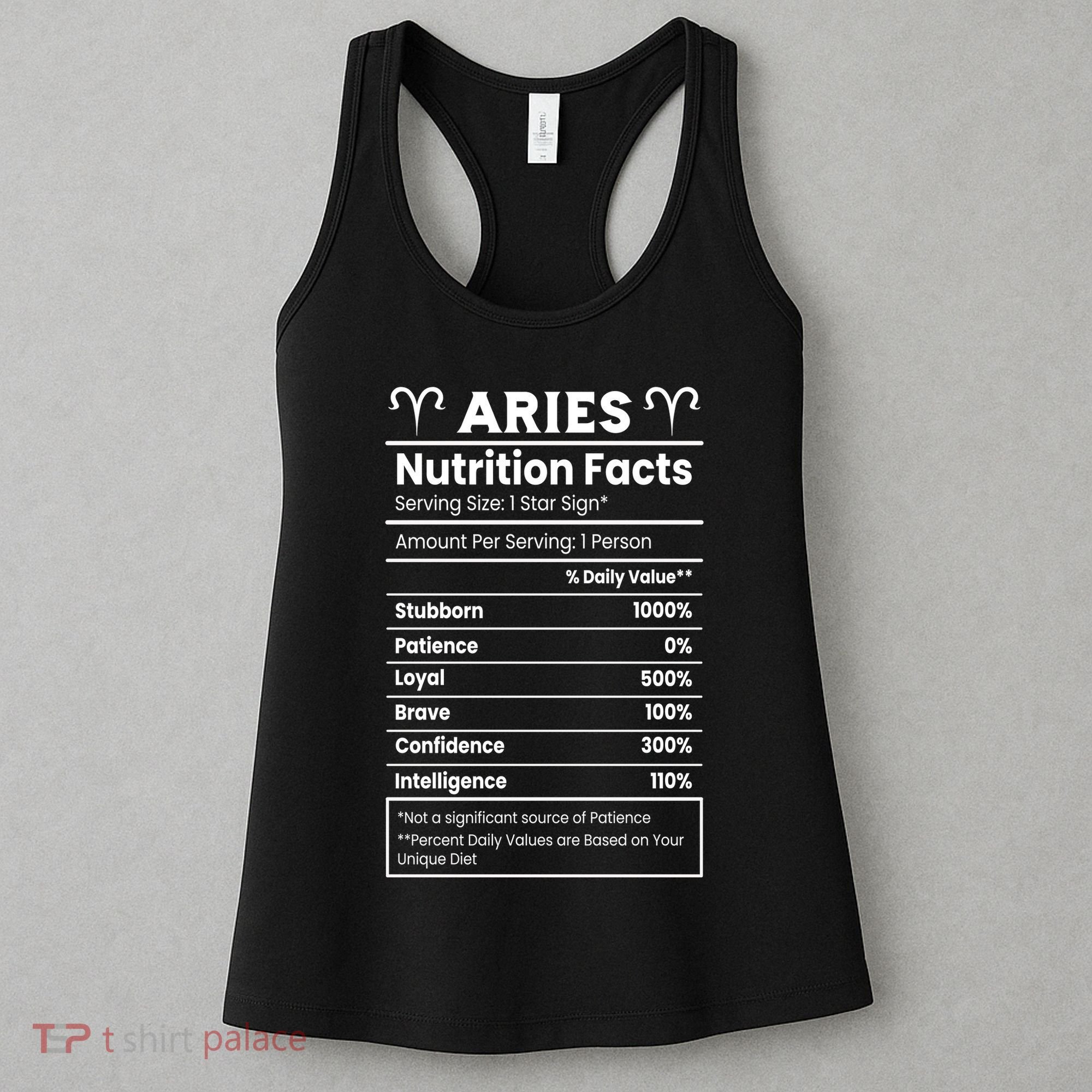 Aries Nutrition Facts Women's Tank Top