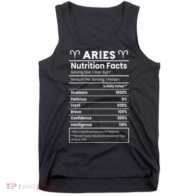 Aries Nutrition Facts Tank Top