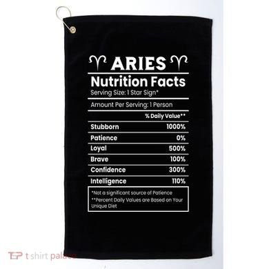 Aries Nutrition Facts Golf Towel