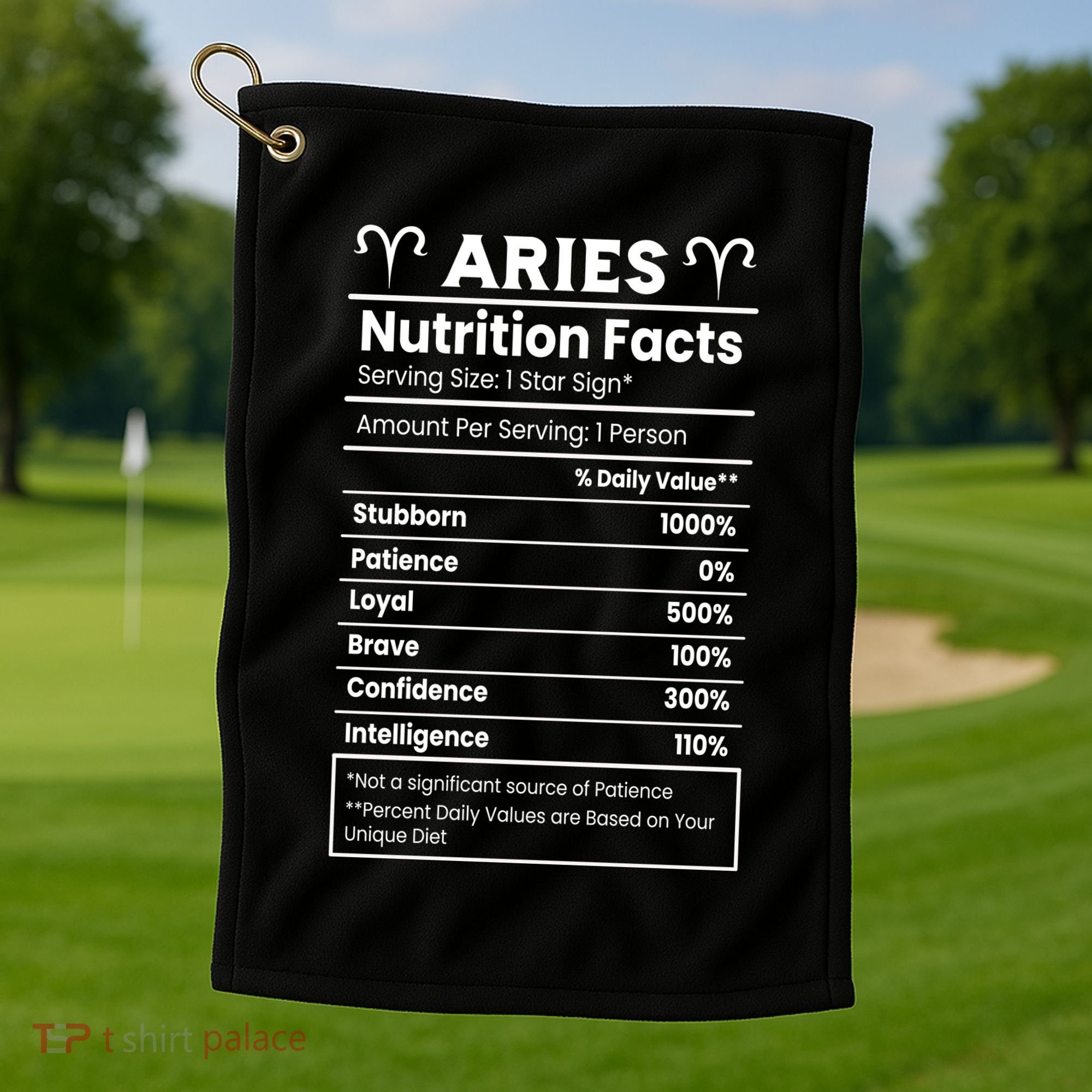 Aries Nutrition Facts Golf Towel