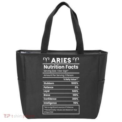 Aries Nutrition Facts Tote Bag