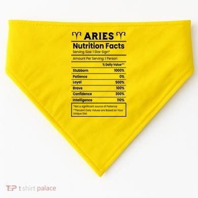 Aries Nutrition Facts USA-Made Doggie Bandana