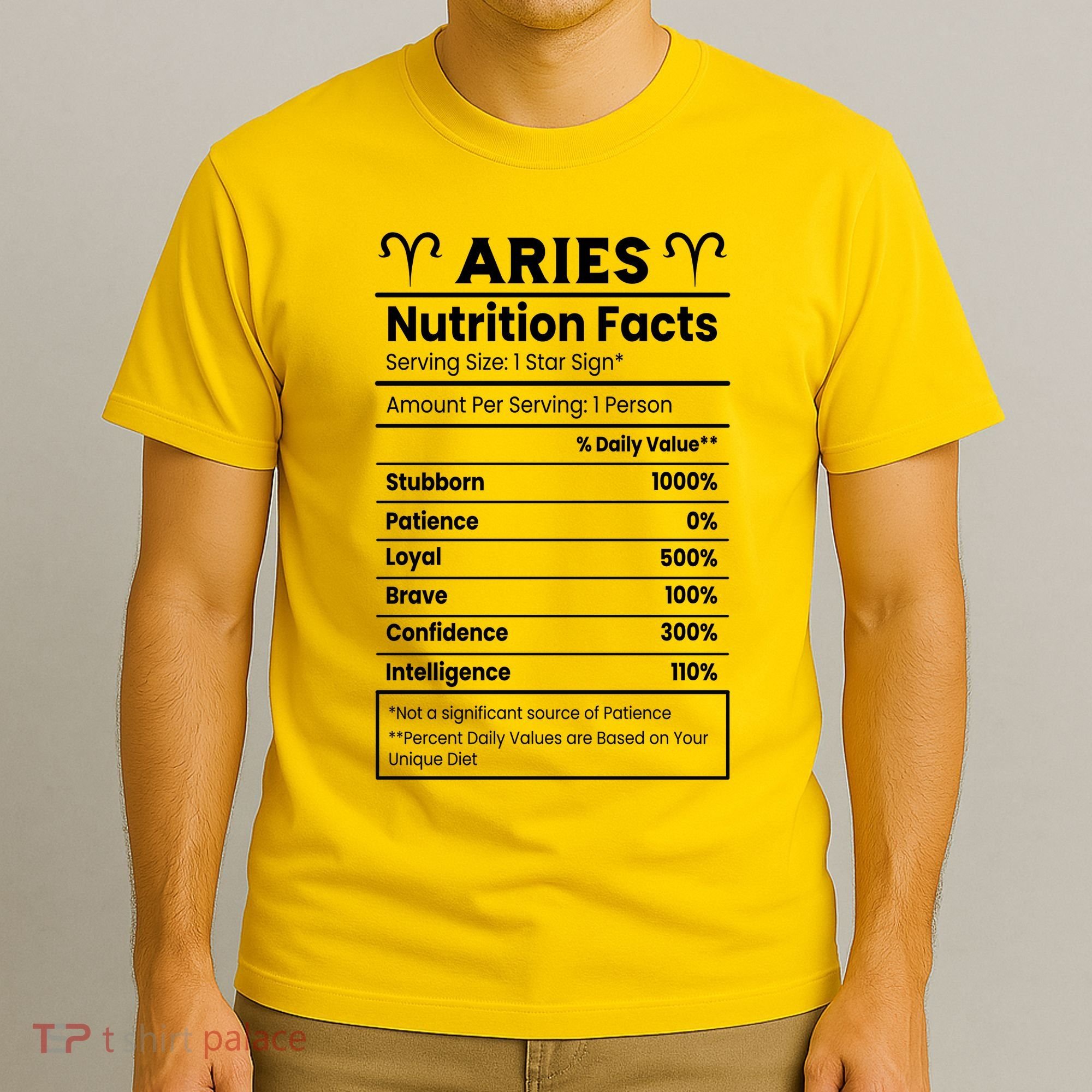 Aries Nutrition Facts T-Shirt