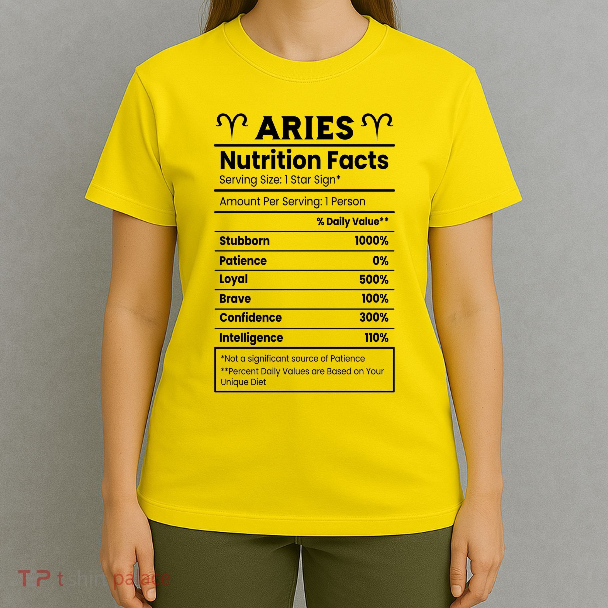 Aries Nutrition Facts T-Shirt