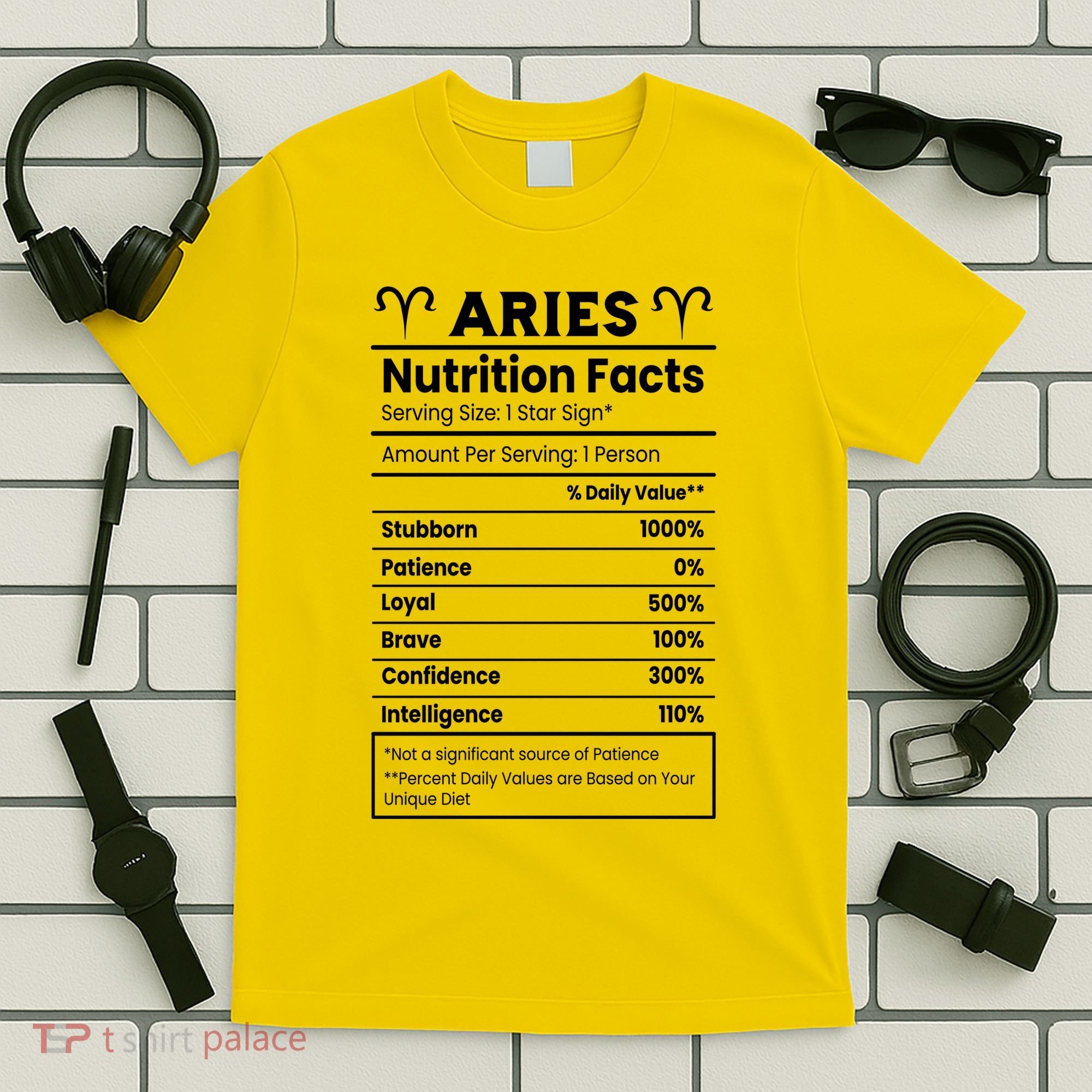 Aries Nutrition Facts T-Shirt