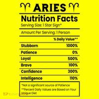 Aries Nutrition Facts T-Shirt thumb 7