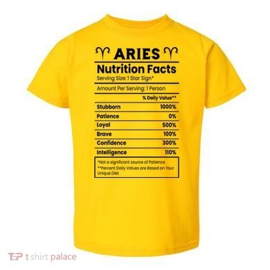 Aries Nutrition Facts Toddler T-Shirt